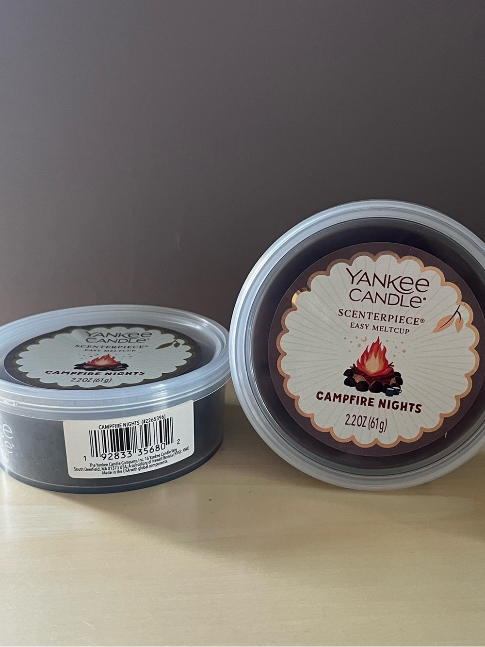 Two New Yankee Candle Campfire Nights Scenterpiece Wax Melt Cups